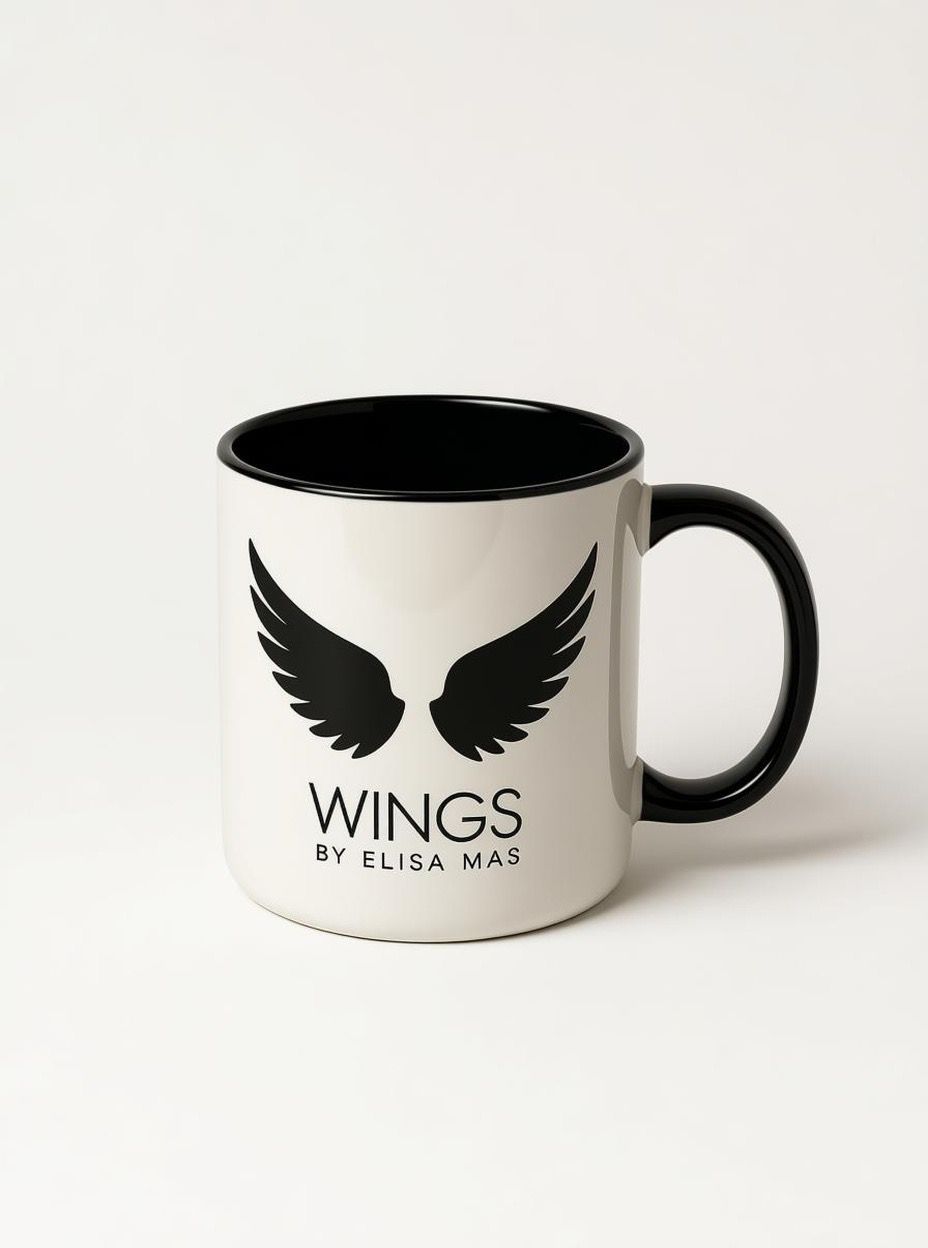 TAZA WINGS negra