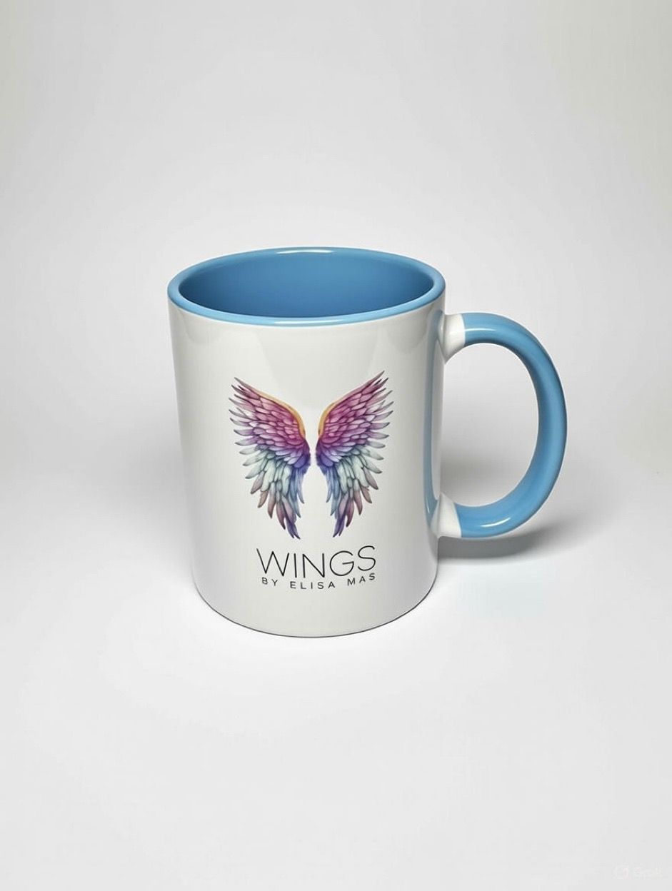 TAZA WINGS Azul celeste